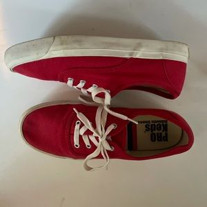 Woman’s Red Pro Keds Skater Shoes